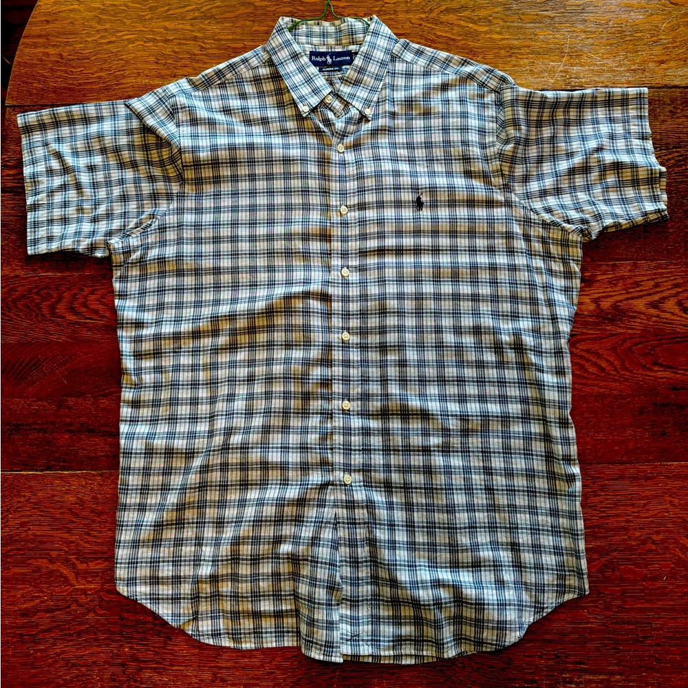 Polo Ralph Lauren Short Sleeve Button Down Plaid Shirt
